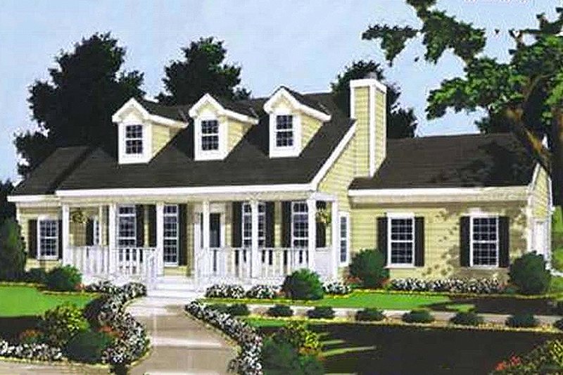 Dream House Plan - Country Exterior - Front Elevation Plan #3-116