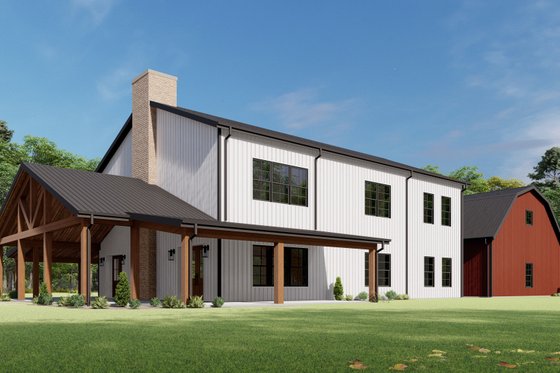 Exterior - Other Elevation 4 for Barndominium House Plan #1092-52 - 4 bed, 3 bath