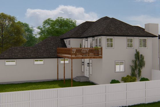 Exterior - Rear Elevation 1 for Contemporary House Plan #1060-142 - 3 bed, 2.5 bath