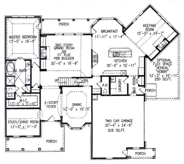Traditional Floor Plan - Main Floor Plan #54-113