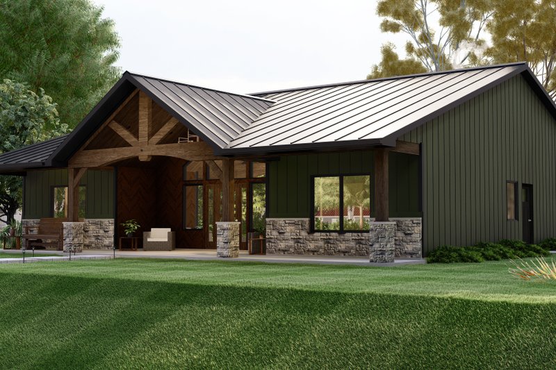 Architectural House Design - Exterior - Other Elevation 2 for Ranch House Plan #1064-191 - 3 bed, 2 bath
