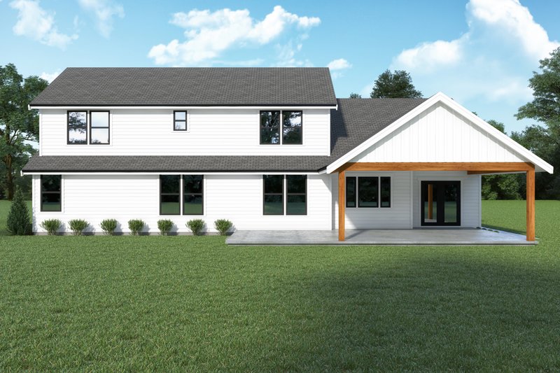 Home Plan - Exterior - Rear Elevation for Craftsman House Plan #1070-180 - 4 bed, 2.5 bath