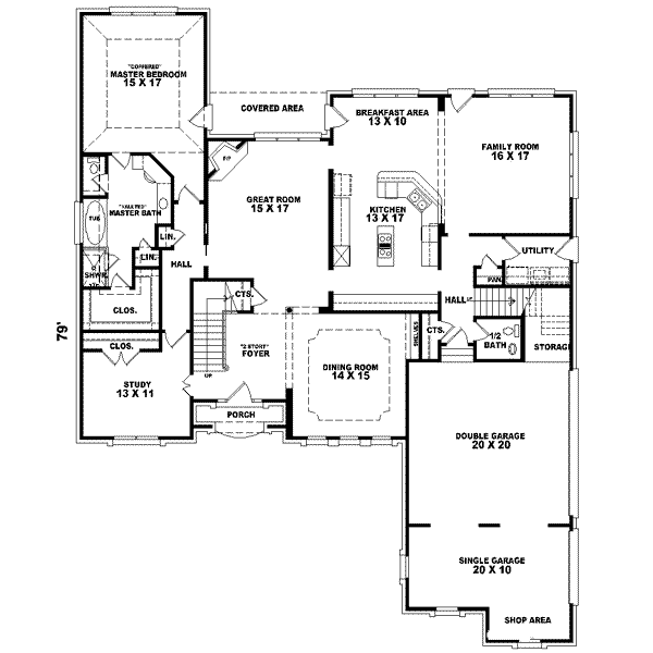 European Floor Plan - Main Floor Plan #81-599