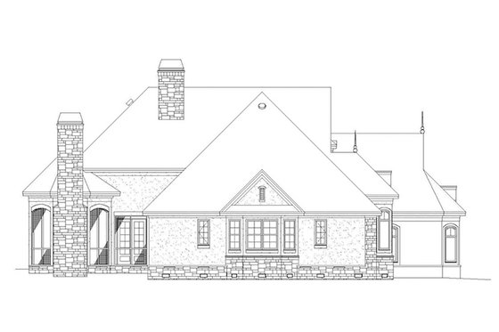 Exterior - Other Elevation for European House Plan #929-21 - 4 bed, 3.5 bath