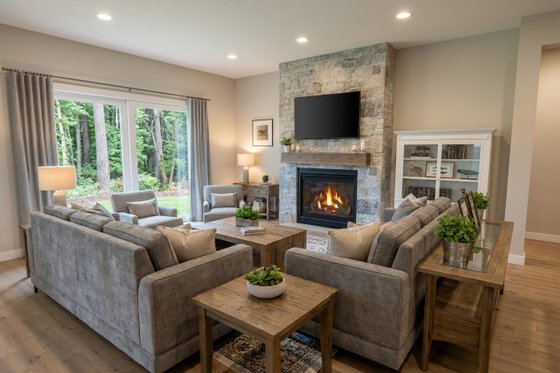 Interior - Family Room for Craftsman House Plan #51-1530 - 3 bed, 2 bath