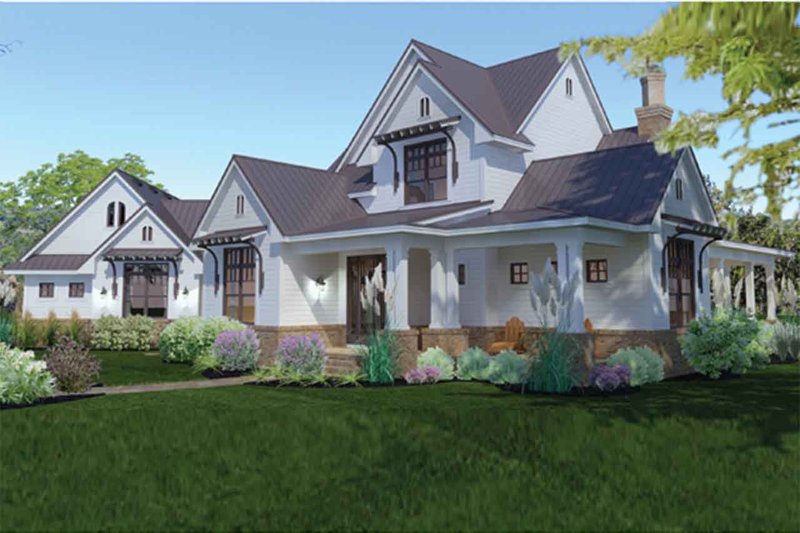 Dream House Plan - Exterior - Front Elevation 7 for Farmhouse House Plan #120-195 - 3 bed, 2.5 bath