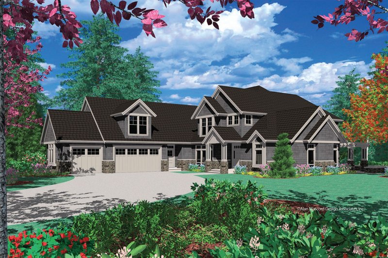 Dream House Plan - Craftsman Exterior - Front Elevation Plan #48-343