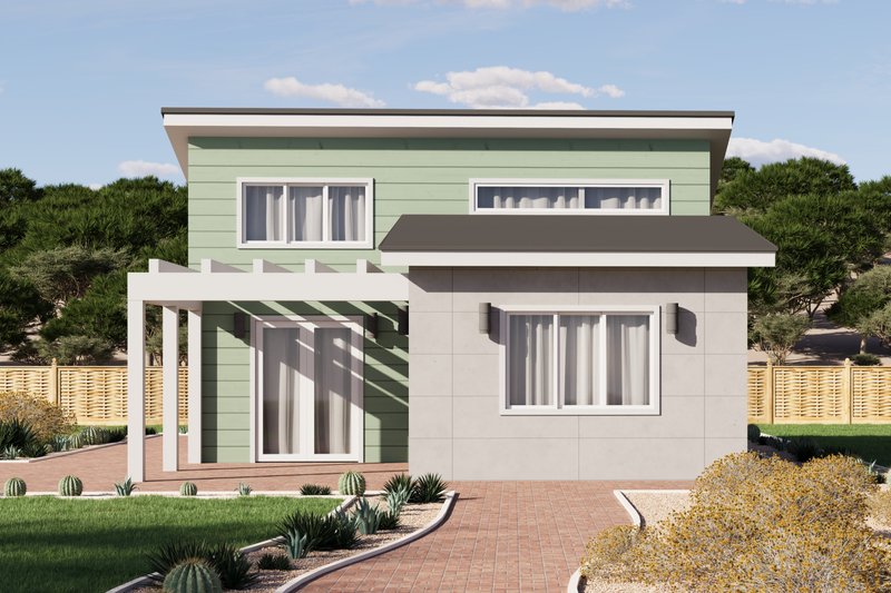 Home Plan - Exterior - Front Elevation 4 for Farmhouse House Plan #1106-116 - 1 bed, 1 bath