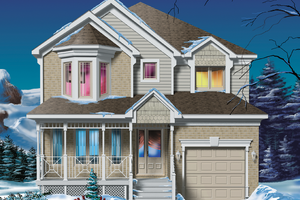 Country Exterior - Front Elevation Plan #25-2048