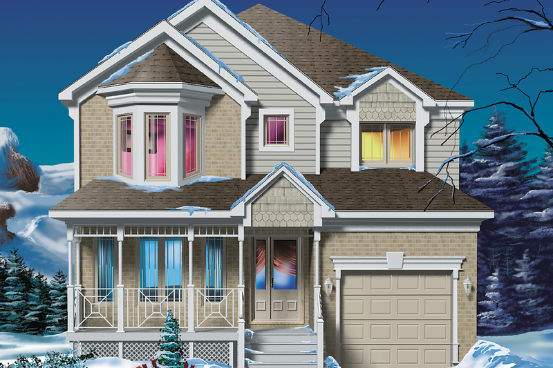 Architectural House Design - Country Exterior - Front Elevation Plan #25-2048