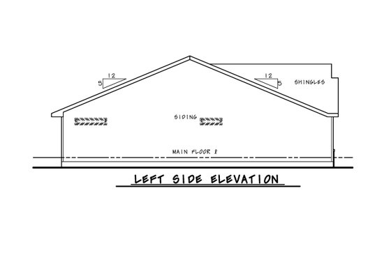 Exterior - Other Elevation for Traditional House Plan #20-2433 - 2 bed, 2 bath