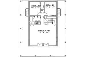 Floor Plan - Main Floor for Traditional House Plan #117-245 - 3 bed, 3 bath