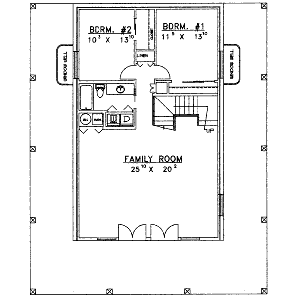 Architectural House Design - Traditional Floor Plan - Main Floor Plan #117-245