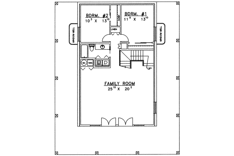 Home Plan - Floor Plan - Main Floor for Traditional House Plan #117-245 - 3 bed, 3 bath