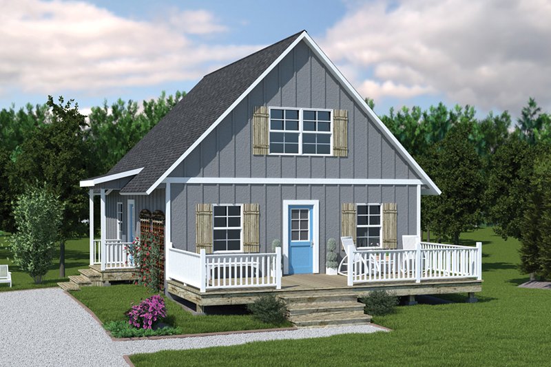 Cottage Style House Plan - 3 Beds 1.5 Baths 1154 Sq/Ft Plan #57-240