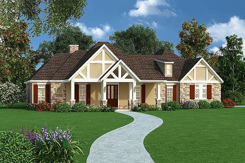 House Plan Design - Traditional, Front Elevation
