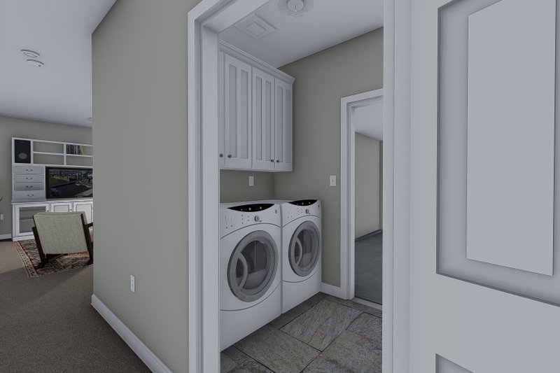 House Blueprint - Interior - Laundry for Ranch House Plan #1060-438 - 2 bed, 2 bath