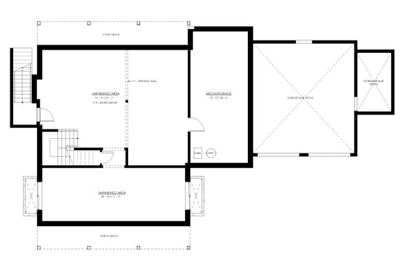 Farmhouse Floor Plan - Lower Floor Plan #1114-89