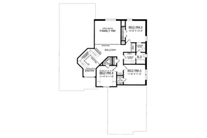 Floor Plan - Upper Floor for Traditional House Plan #40-402 - 4 bed, 2.5 bath