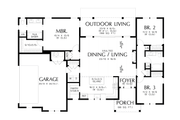 Farmhouse Style House Plan - 3 Beds 2 Baths 1592 Sq/Ft Plan #48-1126 