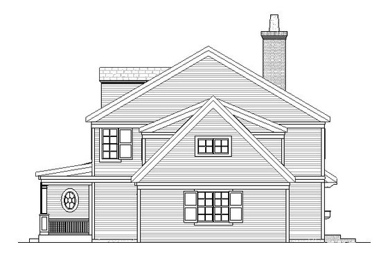 Exterior - Other Elevation 1 for Colonial House Plan #901-3 - 3 bed, 2.5 bath