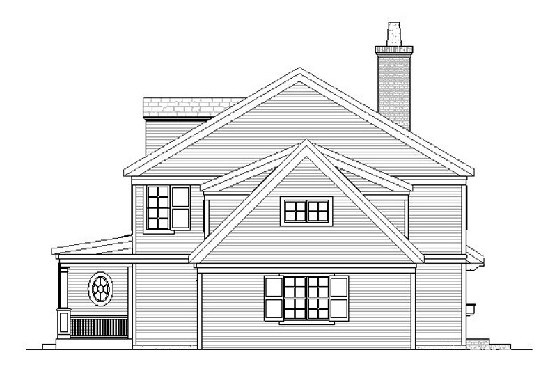 Architectural House Design - Exterior - Other Elevation 1 for Colonial House Plan #901-3 - 3 bed, 2.5 bath