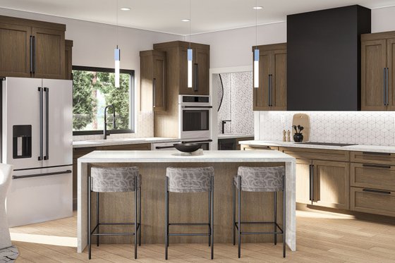 Interior - Kitchen 1 for Contemporary House Plan #455-255 - 4 bed, 2.5 bath