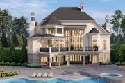 European Style House Plan - 4 Beds 4.5 Baths 4212 Sq/Ft Plan #119-443 
