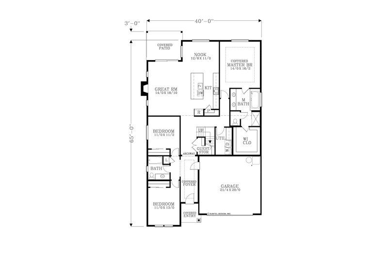 House Plan Design - Floor Plan - Main Floor for Craftsman House Plan #53-633 - 4 bed, 3 bath