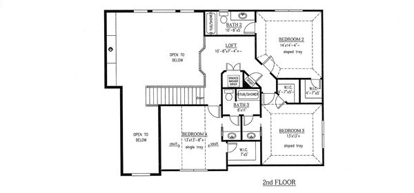 Dream House Plan - Craftsman Floor Plan - Upper Floor Plan #437-64