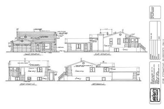 Exterior - Rear Elevation for Traditional House Plan #47-239 - 3 bed, 2 bath