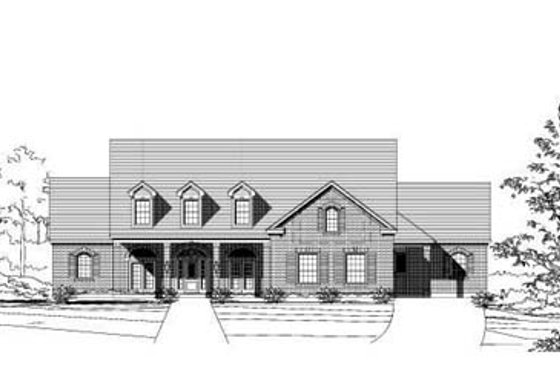 Exterior - Front Elevation for Traditional House Plan #411-153 - 3 bed, 3.5 bath