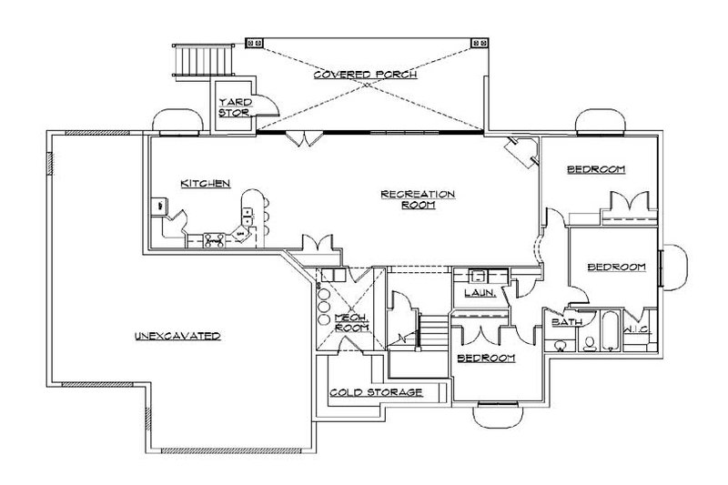 Traditional Style House Plan - 6 Beds 3 Baths 2074 Sq Ft Plan #5-354 