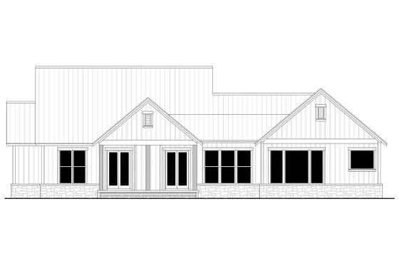Exterior - Rear Elevation for Farmhouse House Plan #430-229 - 3 bed, 2.5 bath