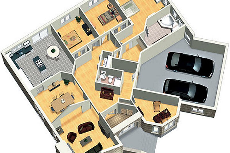 Home Plan - Photo for European House Plan #25-4114 - 3 bed, 2 bath