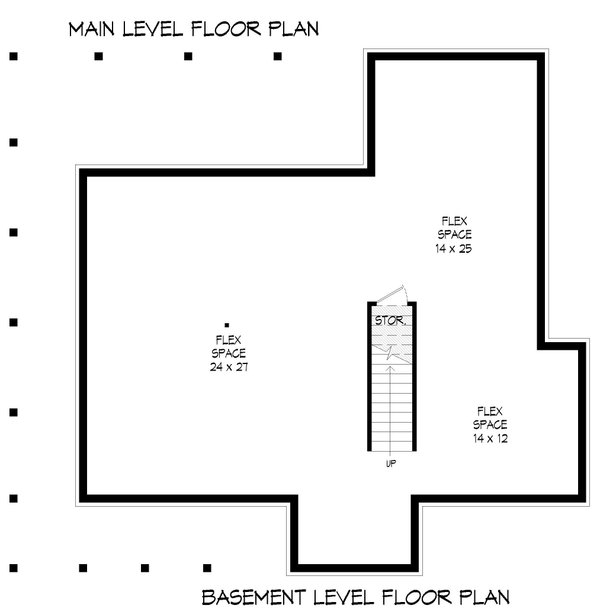 House Blueprint - Country Floor Plan - Lower Floor Plan #932-767