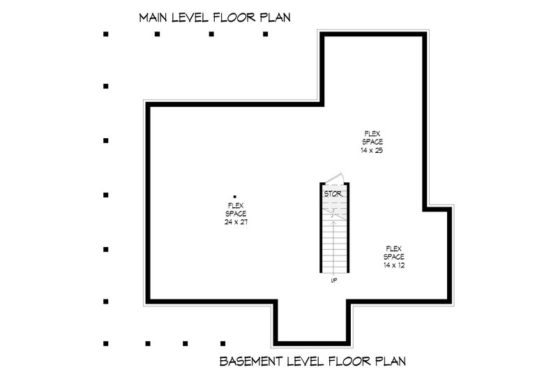Architectural House Design - Floor Plan - Lower Floor for Country House Plan #932-767 - 3 bed, 2.5 bath