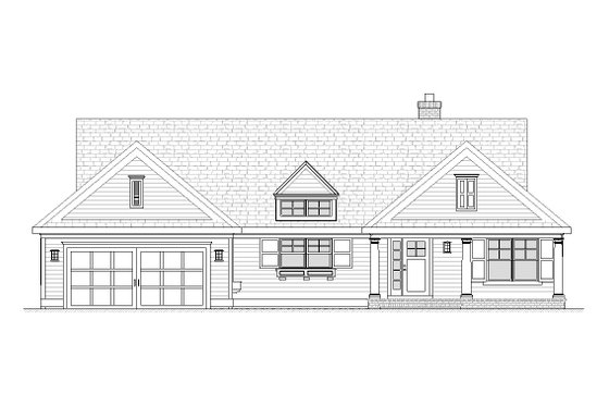 Exterior - Front Elevation 3 for Traditional House Plan #901-47 - 4 bed, 3.5 bath