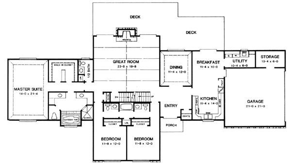 Modern Floor Plan - Main Floor Plan #10-247