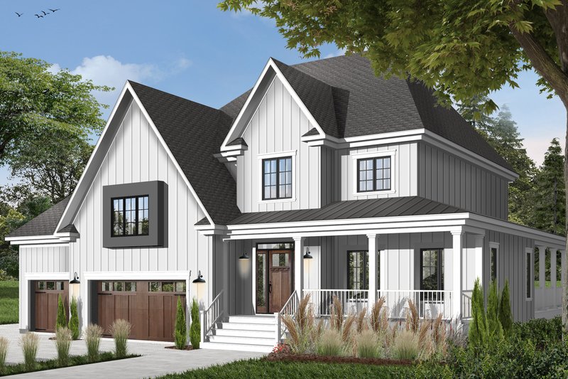 House Blueprint - Traditional Exterior - Front Elevation Plan #23-570