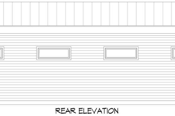 Exterior - Rear Elevation for Contemporary House Plan #932-1033, 0 bath
