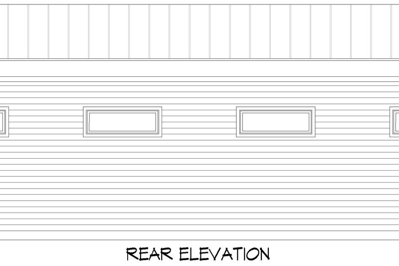 House Blueprint - Exterior - Rear Elevation for Contemporary House Plan #932-1033, 0 bath