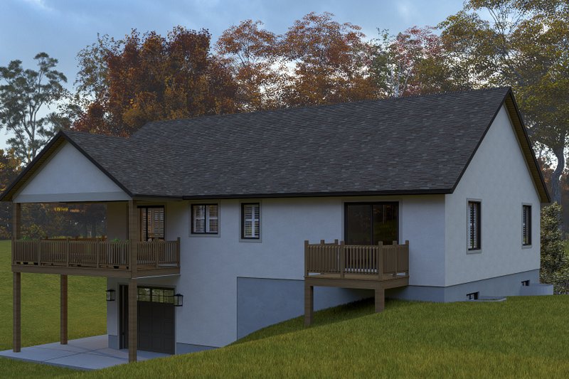 House Plan Design - Exterior - Rear Elevation 1 for Traditional House Plan #1060-409 - 2 bed, 2 bath