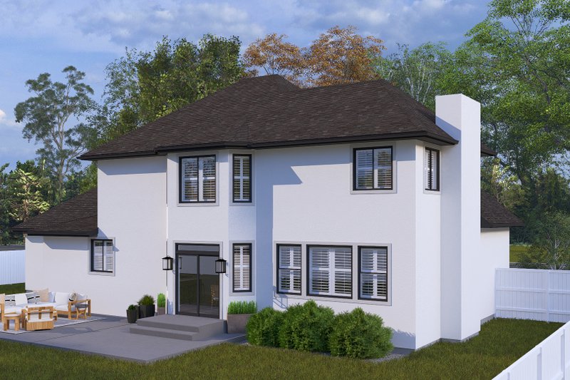 Architectural House Design - Exterior - Rear Elevation 2 for Traditional House Plan #1060-346 - 3 bed, 2.5 bath