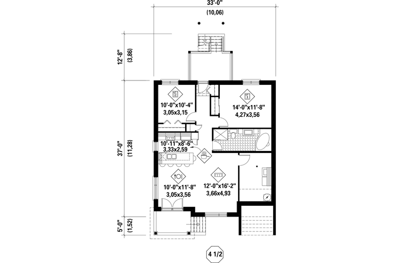 Architectural House Design - Floor Plan - Lower Floor for Contemporary House Plan #25-4380 - 6 bed, 3 bath