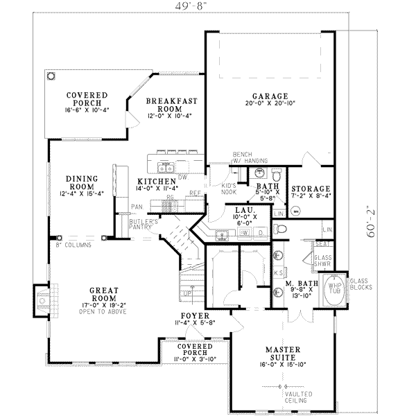 Home Plan - European Floor Plan - Main Floor Plan #17-2251