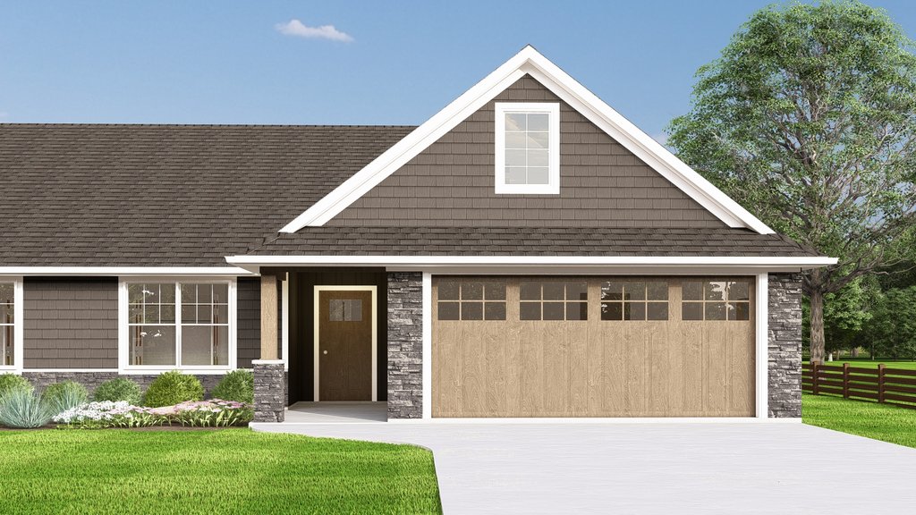 Exterior - Front Elevation 4 for Craftsman House Plan #1064-38 - 3 bed, 2 bath