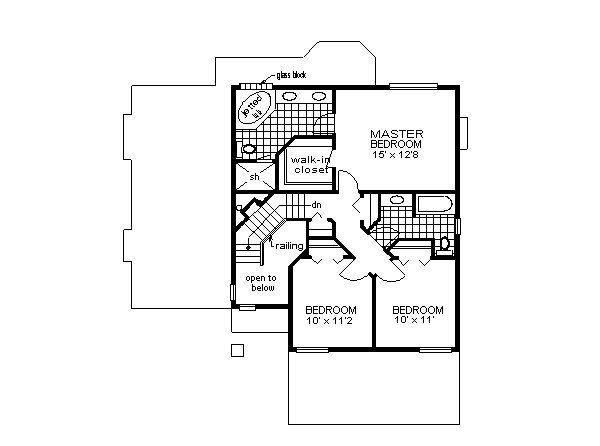 Home Plan - Traditional Floor Plan - Upper Floor Plan #18-254