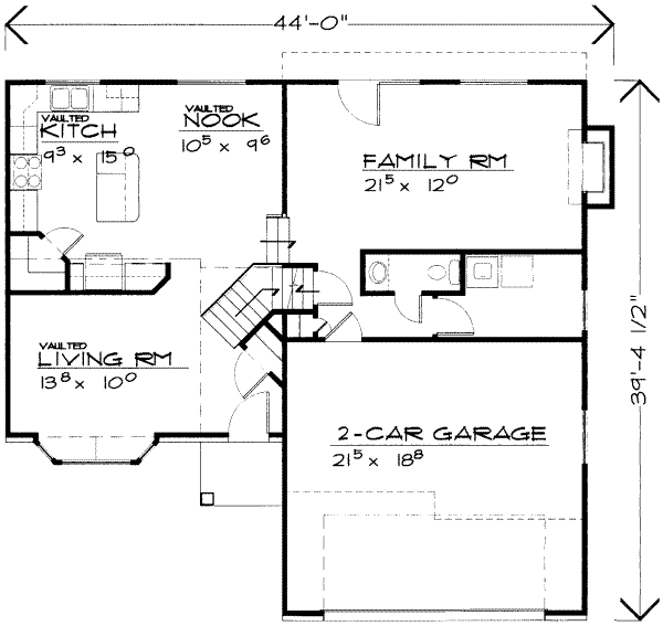 Traditional Floor Plan - Main Floor Plan #308-241