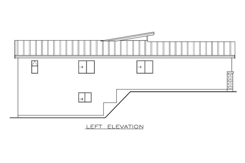 Architectural House Design - Exterior - Other Elevation for Contemporary House Plan #1100-77 - 3 bed, 2 bath